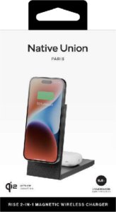 Native Union Rise 2-in-1 Qi2 wireless charger, black 3