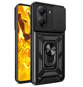 ETUI PANCERNE DO XIAOMI POCO X7 PRO CZARNE ARMOR HOLDER RING CASE KABURA 1