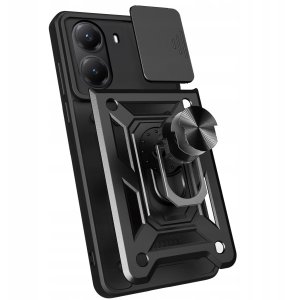 ETUI PANCERNE DO XIAOMI POCO X7 PRO CZARNE ARMOR HOLDER RING CASE KABURA 4