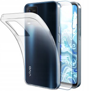 Etui Do Vivo Y21S / Y33s (Przezroczyste, Silikonowe, Ochronne)   Szkło 9H 1