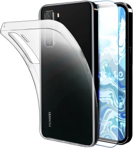 ETUI DO HUAWEI P40 LITE 5G GUMOWE OBUDOWA CASE SILIKON SLIM   SZKŁO 9H 1