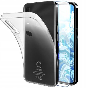 ETUI DO ALCATEL 1S 2020 GUMOWE OBUDOWA CASE SILIKON SLIM POKROWIEC   SZKŁO 1