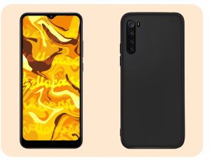 Hello Case ETUI DO XIAOMI REDMI NOTE 8 OBUDOWA CZARNE MATOWE SILIKON POKROWIEC   SZKŁO 4