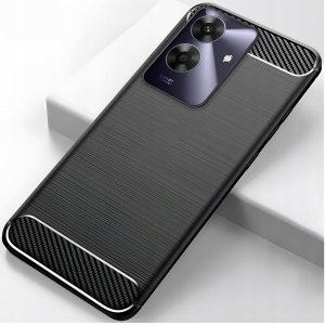 Hello Case Etui do Realme Note 60 (Czarne, Pancerne, Karbon, Case, Pokrowiec)   SZKŁO 3