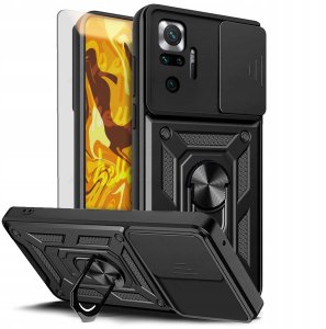 ETUI PANCERNE DO XIAOMI REDMI NOTE 10 PRO / 10 PRO MAX CZARNE ARMOR   SZKŁO 1
