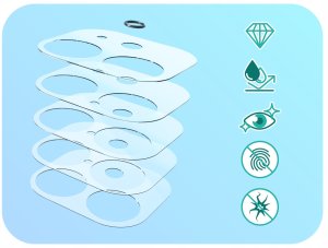 2-PAK Szkło Na Aparat Do Apple iPhone 12 Mini (Hartowane, Na Obiektyw, 9H) 5