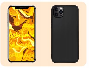 ETUI DO APPLE IPHONE 12 PRO GUMOWE CZARNE MATOWE SILIKON POKROWIEC   SZKŁO 4