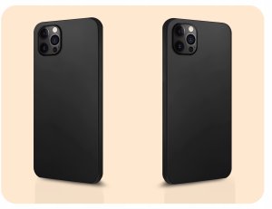 ETUI DO APPLE IPHONE 12 PRO GUMOWE CZARNE MATOWE SILIKON POKROWIEC   SZKŁO 6