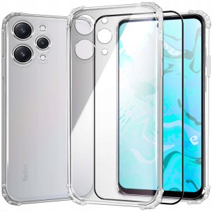 ETUI PANCERNE DO XIAOMI REDMI 12 / 12 5G | CASE ANTI SHOCK CLEAR   SZKŁO 9H 1