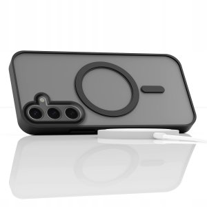 Etui Do Samsung Galaxy S24 FE (Do Magsafe, Czarne Matowe, Plecki)   Szkło 3