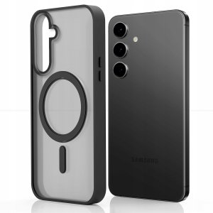Etui Do Samsung Galaxy S24 FE (Do Magsafe, Czarne Matowe, Plecki)   Szkło 4