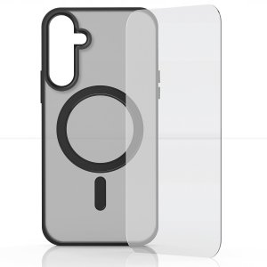 Etui Do Samsung Galaxy S24 FE (Do Magsafe, Czarne Matowe, Plecki)   Szkło 5