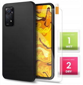 Etui do Redmi Note 11 Pro 4G / 5G / 12 Pro 4G (Czarne, Silikon)   Szkło 9H 1