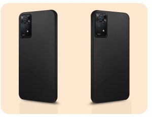 Etui do Redmi Note 11 Pro 4G / 5G / 12 Pro 4G (Czarne, Silikon)   Szkło 9H 6