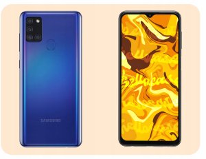 ETUI Z KLAPKĄ DO SAMSUNG GALAXY A21S GRANATOWE ZAMYKANE MAGNETYCZNE KABURA 7