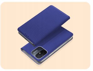 ETUI Z KLAPKĄ DO XIAOMI REDMI 12C / 10C GRANATOWE ZAMYKANE MAGNETYCZNE CASE 2