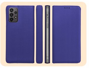 ETUI Z KLAPKĄ DO SAMSUNG GALAXY A23 5G GRANATOWE ZAMYKANE MAGNETYCZNE CASE 6