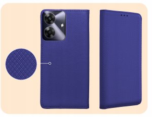 Hello Case ETUI Z KLAPKĄ DO REALME NOTE 60 GRANATOWE ZAMYKANE MAGNETYCZNE KABURA CASE 4
