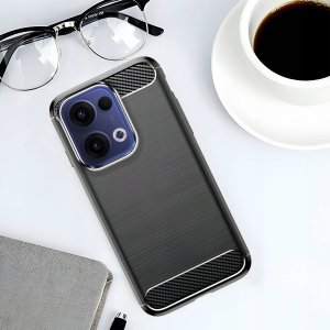 Hello Case Etui do Oppo Reno13 5G (Czarne, Pancerne, Karbon, Pokrowiec, Plecki, Case) 4