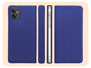 Hello Case ETUI Z KLAPKĄ DO MOTOROLA MOTO G32 GRANATOWE ZAMYKANE MAGNETYCZNE KABURA 6