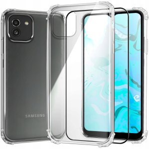 ETUI PANCERNE DO SAMSUNG GALAXY A03 | CASE SILIKON SLIM ANTI SHOCK   SZKŁO 1