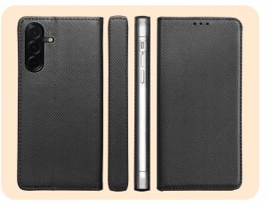 Hello Case ETUI Z KLAPKĄ DO SAMSUNG GALAXY A36 5G / A56 5G CZARNE ZAMYKANE MAGNETYCZNE 6
