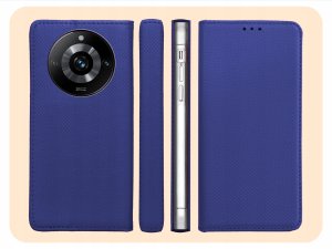 ETUI Z KLAPKĄ DO REALME 11 PRO 5G / PRO PLUS 5G GRANATOWE MAGNETYCZNE CASE 6