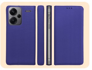 Hello Case ETUI Z KLAPKĄ DO XIAOMI REDMI NOTE 13 PRO PLUS 5G GRANATOWE ZAMYKANE KABURA 6