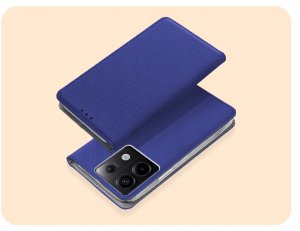 ETUI Z KLAPKĄ DO REDMI NOTE 13 PRO 5G / POCO X6 5G GRANATOWE ZAMYKANE CASE 2