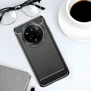 Hello Case Etui do Realme 14 Pro Plus 5G (Czarne, Pancerne, Karbon, Pokrowiec, Plecki) 4