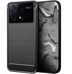 Etui do Xiaomi Poco X6 Pro 5G (Czarne, Pancerne, Karbon, Pokrowiec, Case) 1