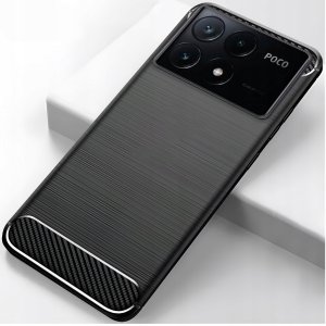 Etui do Xiaomi Poco X6 Pro 5G (Czarne, Pancerne, Karbon, Pokrowiec, Case) 2