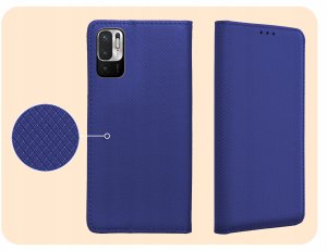 ETUI Z KLAPKĄ DO XIAOMI REDMI NOTE 10 5G / POCO M3 PRO / 5G GRANATOWE CASE 4