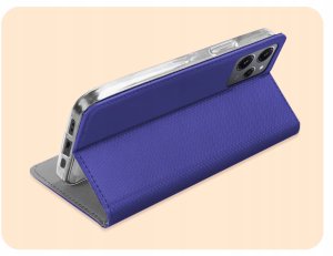 Hello Case ETUI Z KLAPKĄ DO XIAOMI REDMI 12 4G / 5G GRANATOWE ZAMYKANE MAGNETYCZNE 5