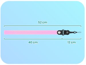 Smycz Do Telefonu Pasek Zawieszka Na Szyję Uniwersalna Różowa Smyczka 52 cm 5