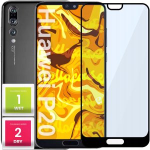 SZKŁO HARTOWANE DO HUAWEI P20 PEŁNE NA CAŁY EKRAN SZKIEŁKO OCHRONNE SZYBKA 1