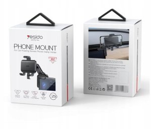 yesido Uchwyt Samochodowy C250 na Narożnik Ekranu, BLACK / CZARNY 2