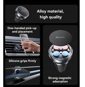 yesido Magnet. Uchwyt Samochodowy C214 do Kratki, BLACK / CZARNY 3