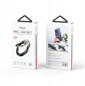 yesido C205 Magnet. Uniwersalny Uchwyt Ring, BLACK / CZARNY 2