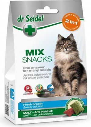 Dr Seidel Smakołyki dla kotów 2w1 malt/oddech 60g 1