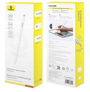 Stylus Baseus Smooth Writing III 3w1 rysik pasywny - wersja magnetyczna - biały 12