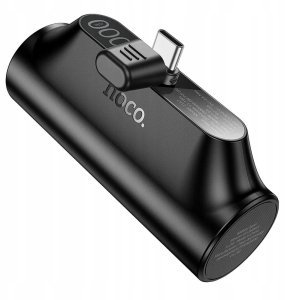 HOCO powerbank 3000 mAh z wbudowanym złączem Typ C J147 czarny 1