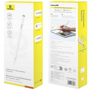 Stylus Baseus Smooth Writing III 3w1 rysik pasywny - wersja niemagnetyczna - biały 14