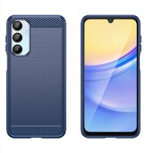 Etui silikonowe Carbon Case do Samsung Galaxy A16 / A16 5G - niebieskie 2