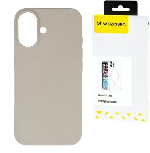Etui Wozinsky Silicone Case elastyczne silikonowe na Samsung Galaxy S25 Ultra - beżowe 1