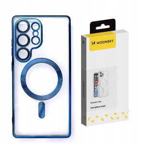 Etui Wozinsky Electroplated Magsafe na Samsung Galaxy S24 FE - niebieskie 1