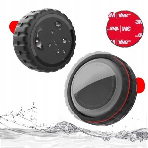 Etui na Apple AirTag zakręcane, wodoodporne, samoprzylepne - czarne 4