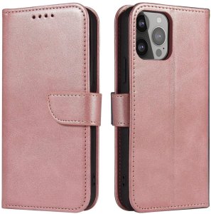 Etui Magnet Case z klapką na iPhone 16e - różowe 1