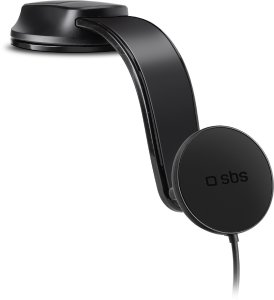 Uchwyt na smartfona z ładowarką indukcyjną SBS TESUPPMAG15W2115W kompatybilny z MagSafe - czarny 1