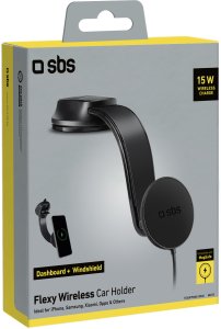 SBS Mobile Uchwyt na smartfona z ładowarką indukcyjną SBS TESUPPMAG15W2115W kompatybilny z MagSafe - czarny 2